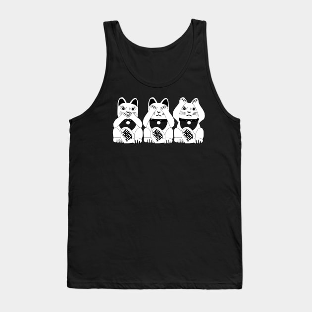 Three Smart Cats Tank Top by notsniwart